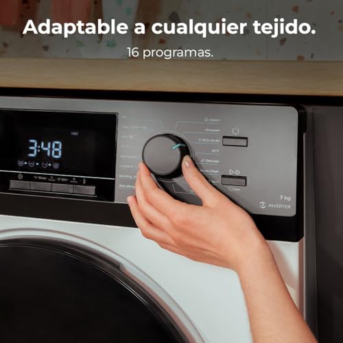 Lavadora Cecotec 7Kg Bolero Dresscode 7410 Inverter A con 16 programas 7