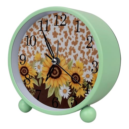 Reloj despertador con luz nocturna y esfera de metal para evitar el tictac 2