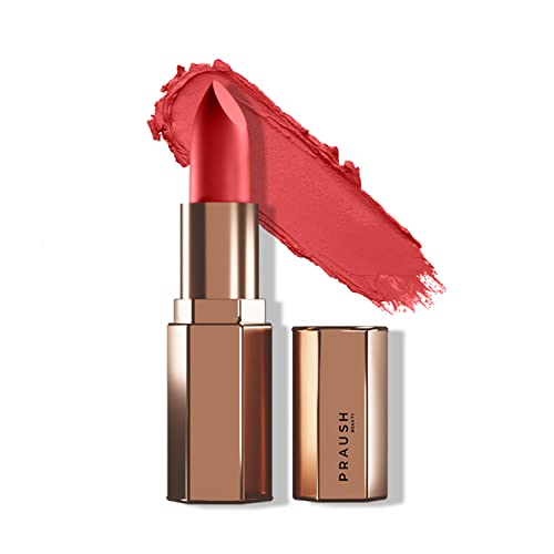 Image of PRAUSH BEAUTY (Formerly Plume) Plush Matte Lipsticks Super Light & Hydrating, Long Lasting, Rich Pigment, Smooth Soft Matte Finish, Kiss Me Red, 4g