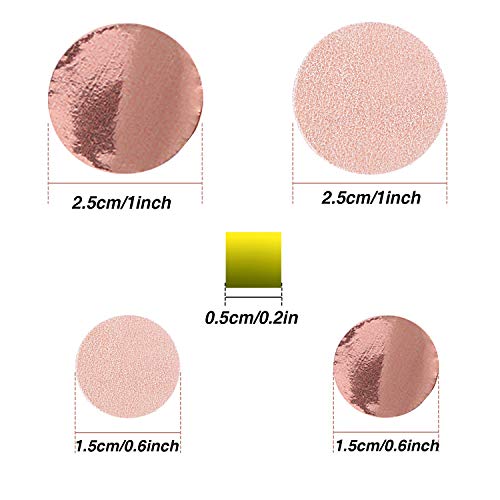 Image of TecUnite Round Tissue Paper Table Confetti Dots for Wedding Birthday Party Decoration Arts Craft DIY Scrapbooking, 1.76 oz(1.5 cm Plus 2.5 cm)