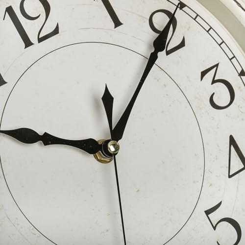 Peohud P-WALLCLOCK-ANTIQUEBEIGE-12IN Silent Wall Clock, 12 Inch Vintage Non Ticking Quartz Battery Operated Round Clock thumb #3