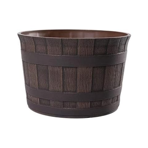 Jinfa Pot de Fleur Imitation Bois Cover