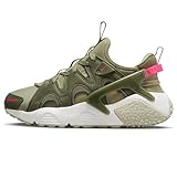 Nike Air Huarache Craft Women's Shoes (Medium Olive/Neutral Olive/Sail/Hyper Pink, US Footwear Size System, Adult, Women, Numeric, Medium, 6)