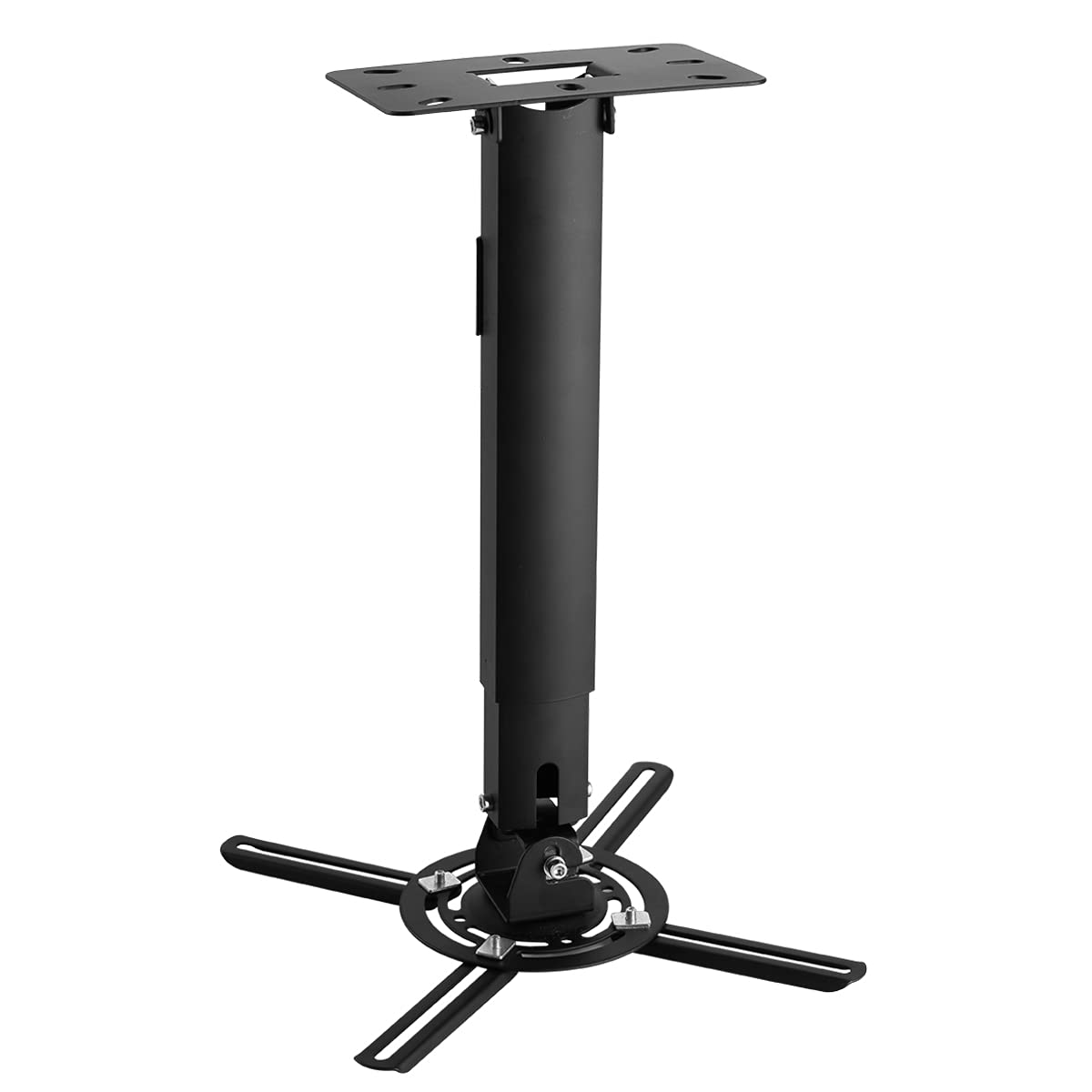 suptek Black Universal Projector Ceiling Mount Bracket Fits Flat or Sloped Ceiling Height