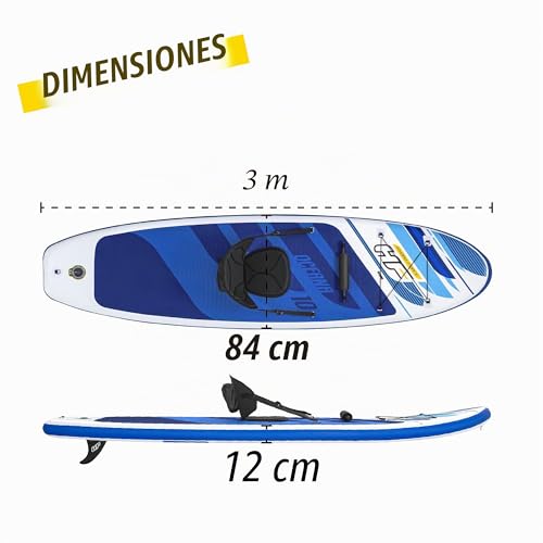 Miniatura 3 de Bestway Tabla Paddle Surf Hinchable Con Remo Y Asiento Oceana 305x84x12 Cm.
