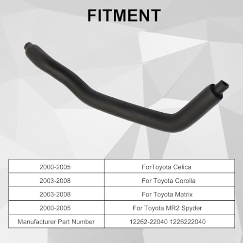 Image of SecosAutoparts Valve Vacuum Hose Compatible with Toyota Corolla 2002-2008 Matrix 2003-2007 Celica 2000-2005# 12262-22040 1226222040