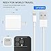 iPhone Charger,[MFi Certified] 2Pack 6FT Lightning Cable Data Sync Charging Cords With 2Pack USB Wall Charger Travel Plug Adapter Compatible with iPhone 14/13/12/11/Mini/XS/Max/XR/X/8/7/SE