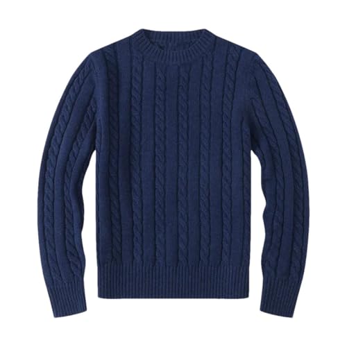 Men’S Round Neck Pullover Knitted Sweater Fashionable Top Casual Autumn Winter Sports