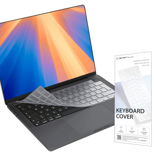 Digi-Tatoo Tastaturschutz (ISO EU Layout) kompatibel mit MacBook Pro 14/16 und MacBook Air 13/15 M5 M4 M3 M2 – Transpare...