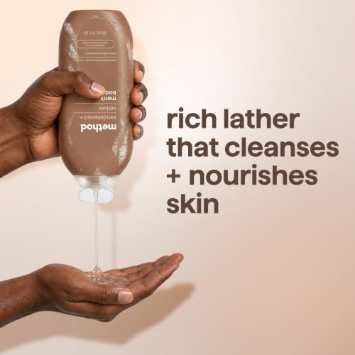 Image of method Men's Body Wash, Sandalwood + Vetiver, 18 fl oz