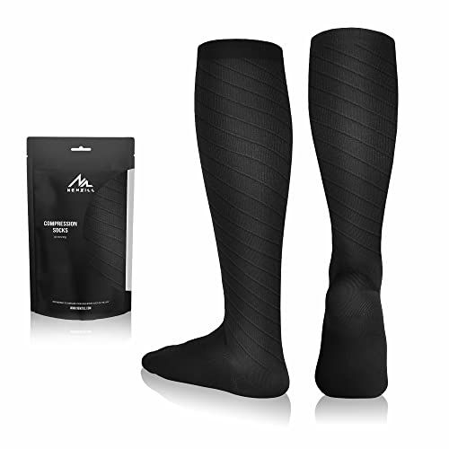 Image of NEWZILL 2023 Medical Compression Socks for Women & Men Circulation 20-30 mmHg, Best for Running Athletic Nursing (as1, alpha, s, m, regular, regular, Black, S /M)