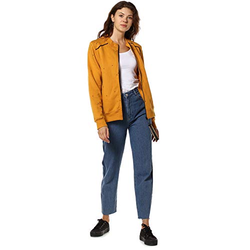 Image of Campus Sutra Women cotton Premium Zipper Hoodie-Grey