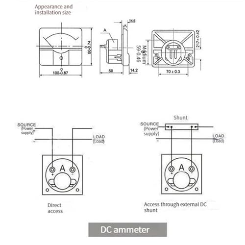 Ampèremètre analogique CC pour détecter fuite faible courant 2mA - 2