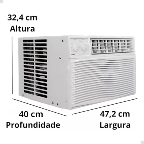 Ar Condicionado Janela Gree 10000 BTU/h Frio R32 Mecânico GJC10BK-A6NMND2A – 127 Volts