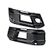 amopacorp 4M0807823B4W3 4M0807824B4W3 Left Right Side Front Lower Head Bumper Fog Light Grille ABS Housing Cover Insert Compatible with 2016-2019 Audi Q7, Matte Black Grill Glossy Black Trim Bezel