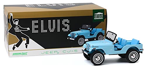 Greenlight 19061 Artisan Collection - Elvis (1935-77) - CJ-5 - Sierra Blue 1:18 Scale
