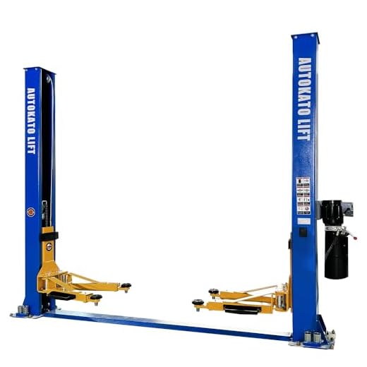 KATOOL AK-H115Z 2 Post Lift – 11,000 lbs Capacity, Hydraulic Vehicle Lift with 220V 4.0HP Motor and Double Point Lock Release Fit for Compact Cars, Trucks, and SUVs (AK-H115Z)