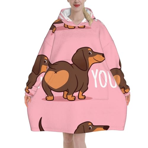 Sweat à capuche couverture teckel contre le froid à la maison
