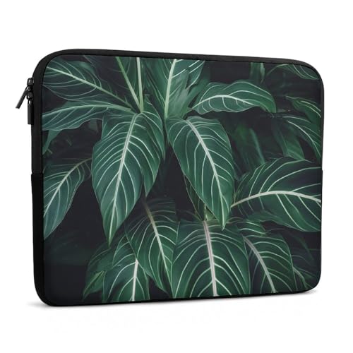 Funda para portátil 15 pulgadas verde hojas largas miniatura 3
