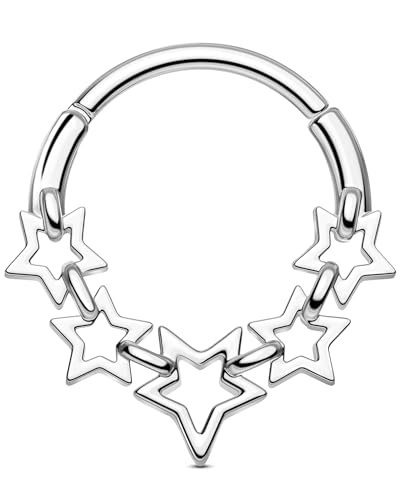 Jewseen Star Zv^O 16G Zv^WG[ m[YO Daity Daith sAX WG[ p T[WJX`[ wbNX[NCO, 1.2*8mm, XeX|, ΂Ȃ