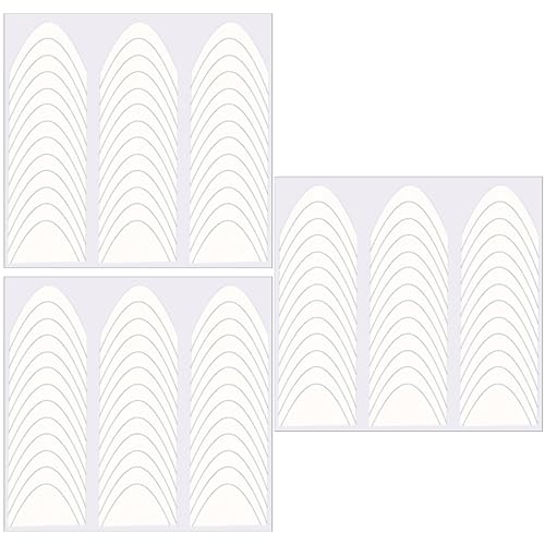 Pegatinas De Uñas De Punta Francesa | 1368 Pegatizas Franja De Uñas De Manicura Francesa | Pegatinas Blancas Para Uñas | Tiras De Manicura Francesa, Herramientas De Plantilla De Decoración, Forma