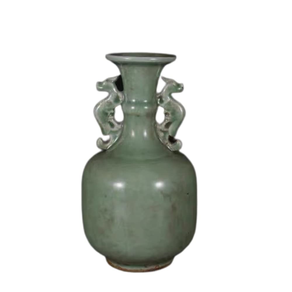 asdchZen Ceramic Vases Ginger Jar For Home Decor, Flower Birds Pattern Temple Jar Vase Traditional Chinese Porcelain Dried Flower Vases Decoration -A:21.5 * 12 Cm