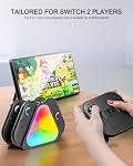 Charging Station for Nintendo Switch 2 Joy Con, Dock for Joy Con Dual-Direction Magnetic Fast Charging Station with 7 Light Modes, Extended Controller Charger Stand for Nintendo Switch 2 Accessories
