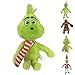snaked cat Juguetes de peluche de Navidad 30 cm muñeca de felpa de Navidad juguetes de peluche suave para niños regalos (Grinch, 30 cm)
