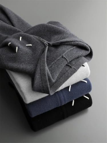 Men's Thick Hooded Knit Cardigan Sweater With Zipper Warm Casual Outerwear For Fall And Winter2