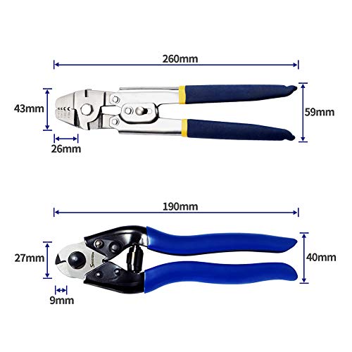SPEEDWOX Crimpzange Angelset mit Drahtseilschneider Zangen Set Drahtzange Edelstahl Crimpzange Kupfer Aluminium Hülsen… – Bild 7