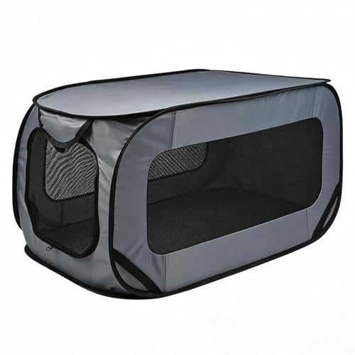 Jaula para perros | Portátil transpirable engrosada grande | Transportines cachorros perros talla mediana – Para animales medianos casa apartamento salón balcón coche exterior viaje camping