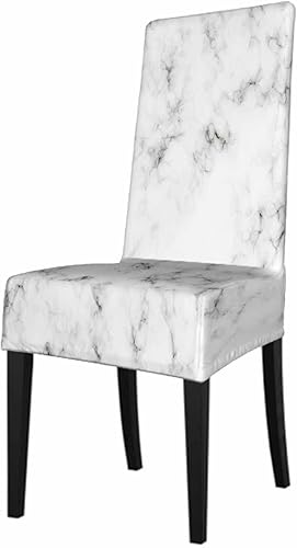 1 paquete de fundas para sillas de comedor con textura de mármol, azulejos de piedra de roca de granito, superficie de mármol de lujo, poliéster