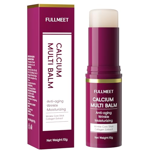 FullMeet Calcium Volume Multi Balm Collagen All-in-One Moisturing Stick Upgraded Wrinkle Core Sticks Anti-aging Skin Care Stick for Eyes Neck Face 10g