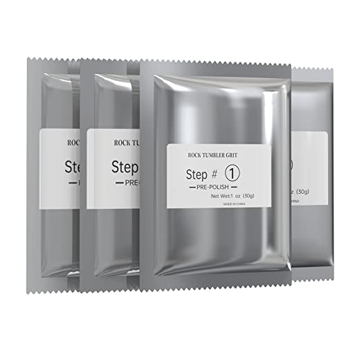 Lefree Store Rock Tumbler Grit For 3 Lb Rock Tumblers,4 Bag Rock Polishing Grit For 4 Steps #TOP3