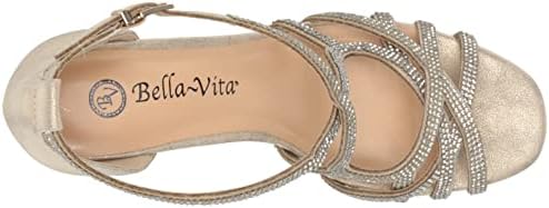 Bella Vita Women's Aliette Heeled Sandal, Soft Gold Metallic, 9 Wide | Image 4