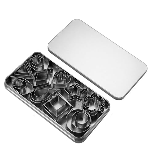 クッキー型 30個セット 抜き型 ビスケット ステンレス 金型 クッキー 型 ク ッ キ ー カッター 製菓道具 丸 ハート ハート 型抜き 星 花 抜き型 大 中 小 ビスケットDIY 収納ケース付き お菓子作り 手作り DIY クリスマス 誕生日 (3
