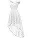 Wedding Guest Dresses for Women Cocktail Dresses White Lace Dress White Dresses High Low Off The Shoulder Dresses Zoom Wedding Dresses for Women White 2XL