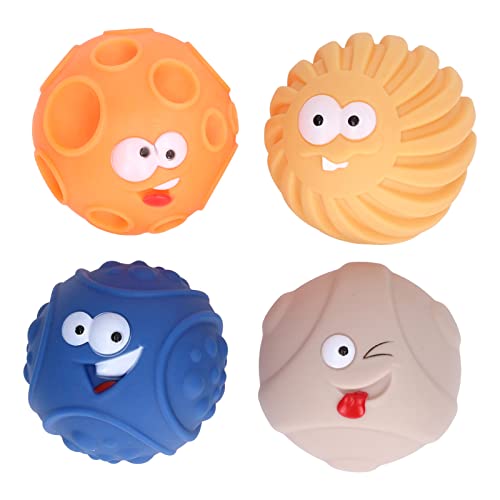 ZUUOZBYY 4 Bolas sensoriales de PVC múltiples Bolas sensoriales para atrapar a Mano Juguetes para bebés de 6 a 12 Meses