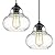 ELYONA 2 Pack Bubble Glass Pendant Light 8 inch Industrial Kitchen Hanging Pendant Light Fxitures Modern Hand Blown Seeded Glass for Farmhouse Dining Room Bar Bedroom Living Room Black