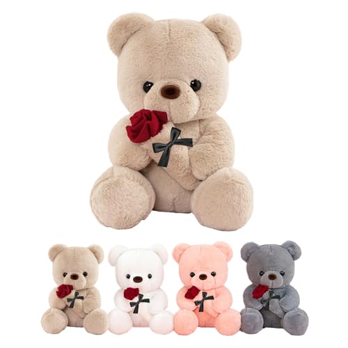 LIHIQIYA Oso de Peluche con Rosa, Regalos Originales para Mujer,