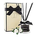 NEVAEHEART Reed Diffuser, Gardenia Fragrance Diffuser, 3.4 oz(100ml), Aromatherapy Diffuser Sticks, Scented Oil Diffuser Sticks, Reed Diffuser Set, Home Fragrance with Gift Box