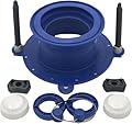 One N Done Toilet Flange Repair Kit – Complete Toilet Wax Ring Replacement Kit – Durable Waxless Toilet Ring – Includes Toilet Flange Bolts, Toilet Bowl Caps, and Toilet Flange Extension Kit (1 Pack)