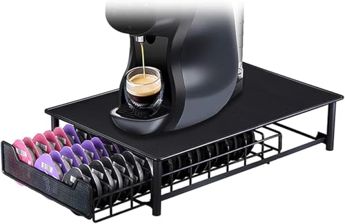 Soporte para cápsulas Nespresso, compatible con cápsulas Tassimo, almacenamiento para 54 cápsulas de café para máquina de cápsulas, cajón de cápsulas, dispensador de cápsulas, soporte de metal