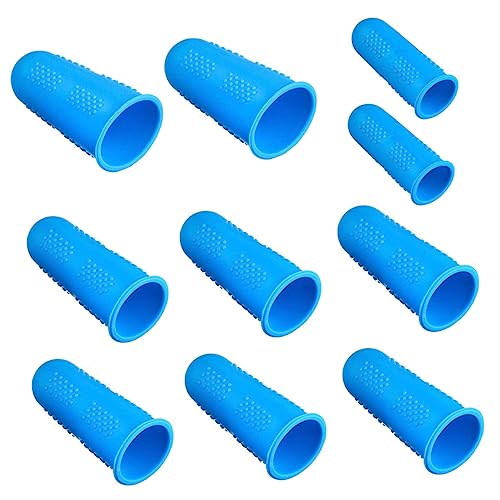 ARTSEWPLY 10 piezas Protector de Dedos de Silicona con Textura Antideslizante Unidades Funda Aislante Térmica para Cocina Resistente y Flexible