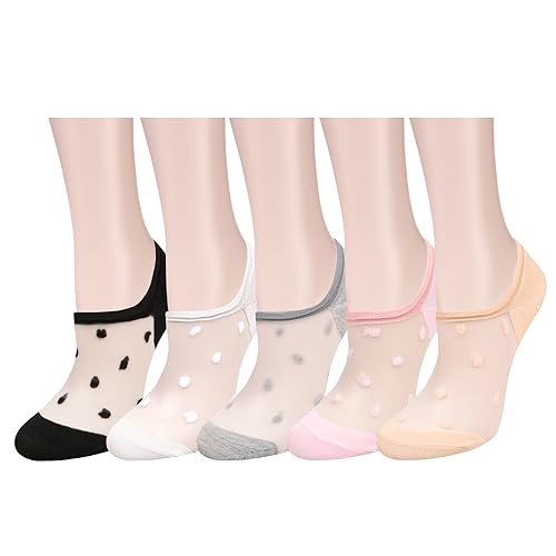 Benefeet Sox Sheer No Show Socks for Women Girls Lace Mesh Low Cut Liner Socks Ultra Thin Nylon Invisible No See Footies Sock