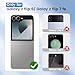 Ruky for Z Flip 6 Case, Full Body Cover Hard PC Ultra-Thin Anti-Scratches Shockproof, Support Wireless Charging Protective Phone Case for Samsung Galaxy Z Flip 6, Black