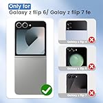 Ruky for Z Flip 6 Case, Full Body Cover Hard PC Ultra-Thin Anti-Scratches Shockproof, Support Wireless Charging Protective Phone Case for Samsung Galaxy Z Flip 6, Black - Image 2