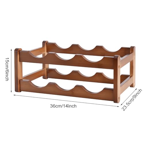 Soporte para botellas de vino de bambú 16 botellas 4 niveles miniatura 2