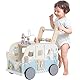 ROBOTIME Baby Lauflernwagen Holz, Lauflernhilfe zum Holz, Montessori-Aktivitätscenter, Lauflernhilfe für Babys & Kleinkinder (10 Monate - 1-2 Jahre), Multifunktional, Geschenk für Kleinekinder