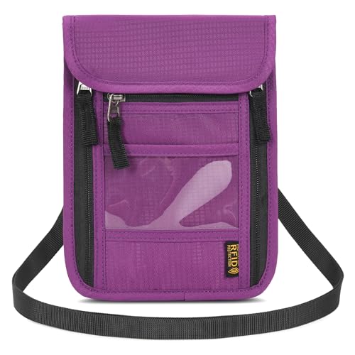 Image of Neck Wallet Lightweight RFID Blocking Waterproof Travel Pouch Passport Wallets for Women Men